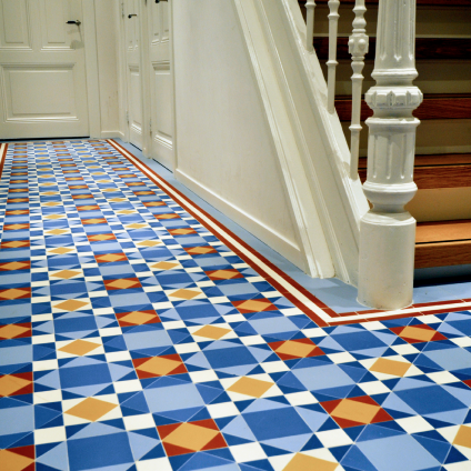 geometric tile floor