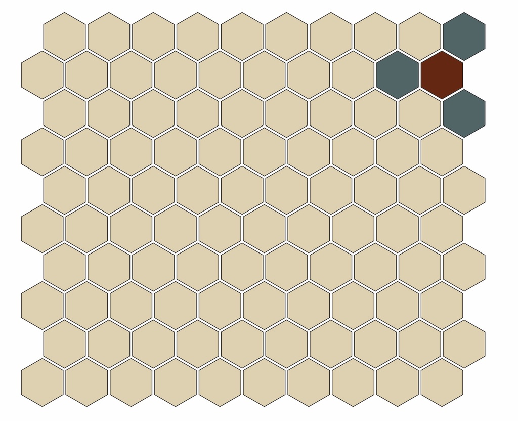 Extended Doric Key Field - 1" hex