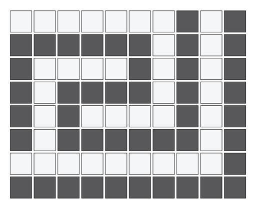 [SMC20G62] Ionic Greek key border inside corner in Arctic/Charcoal - 3/4" squares