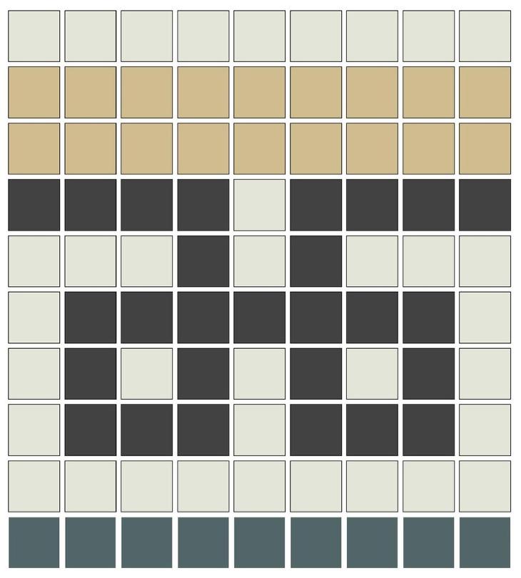 Ginkgo Tree Border Module #2 - 3/4" square