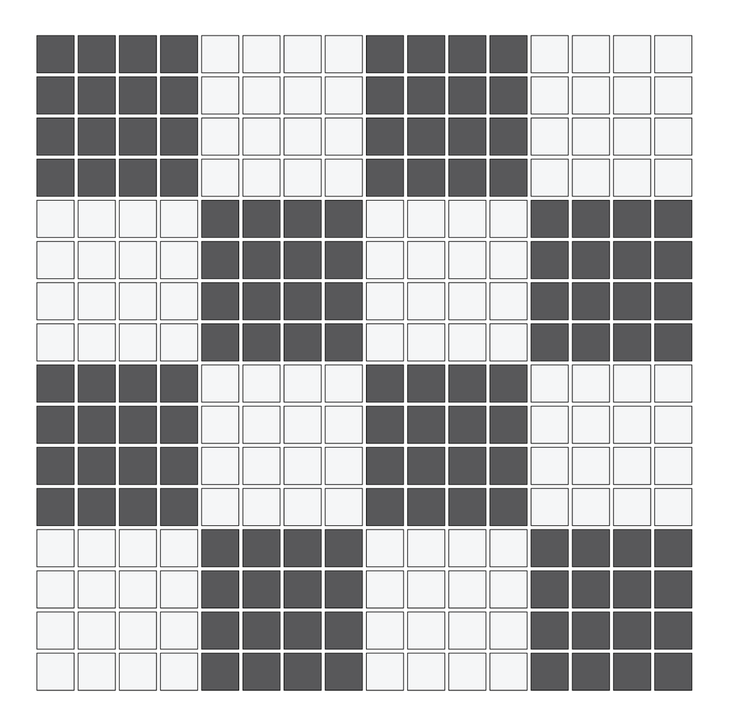 checkerboard mosaic in Arctic/Charcoal - 3/4" squares