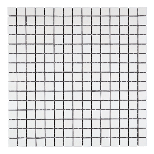 [SMP400UM] 1" unglazed porcelain square mosaic in 'Arctic' - Mesh Mounted