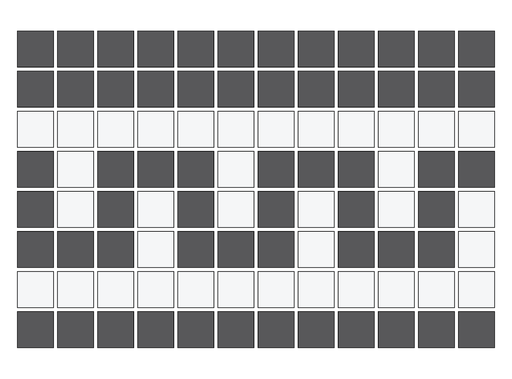 [SMC20G50] Doric Greek key border in Arctic/Charcoal - 3/4" squares